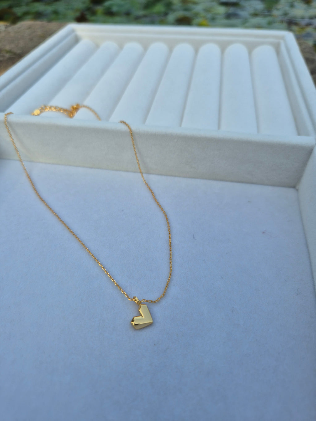 Elegant 925 Sterling Silver Heart Pendant Necklace – Minimalist Water Wave Chain