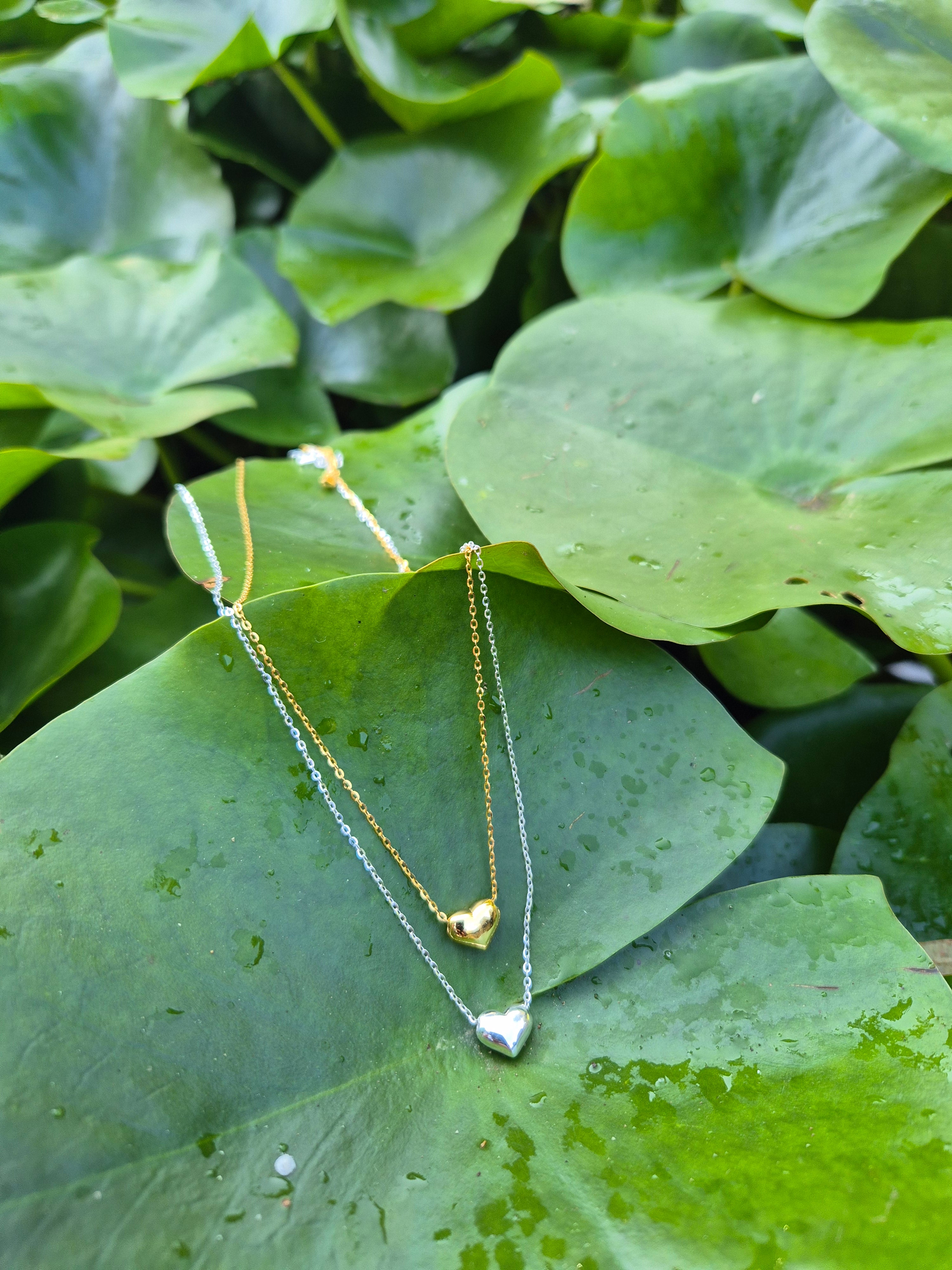 Minimalist 925 Sterling Silver Heart Pendant Necklace