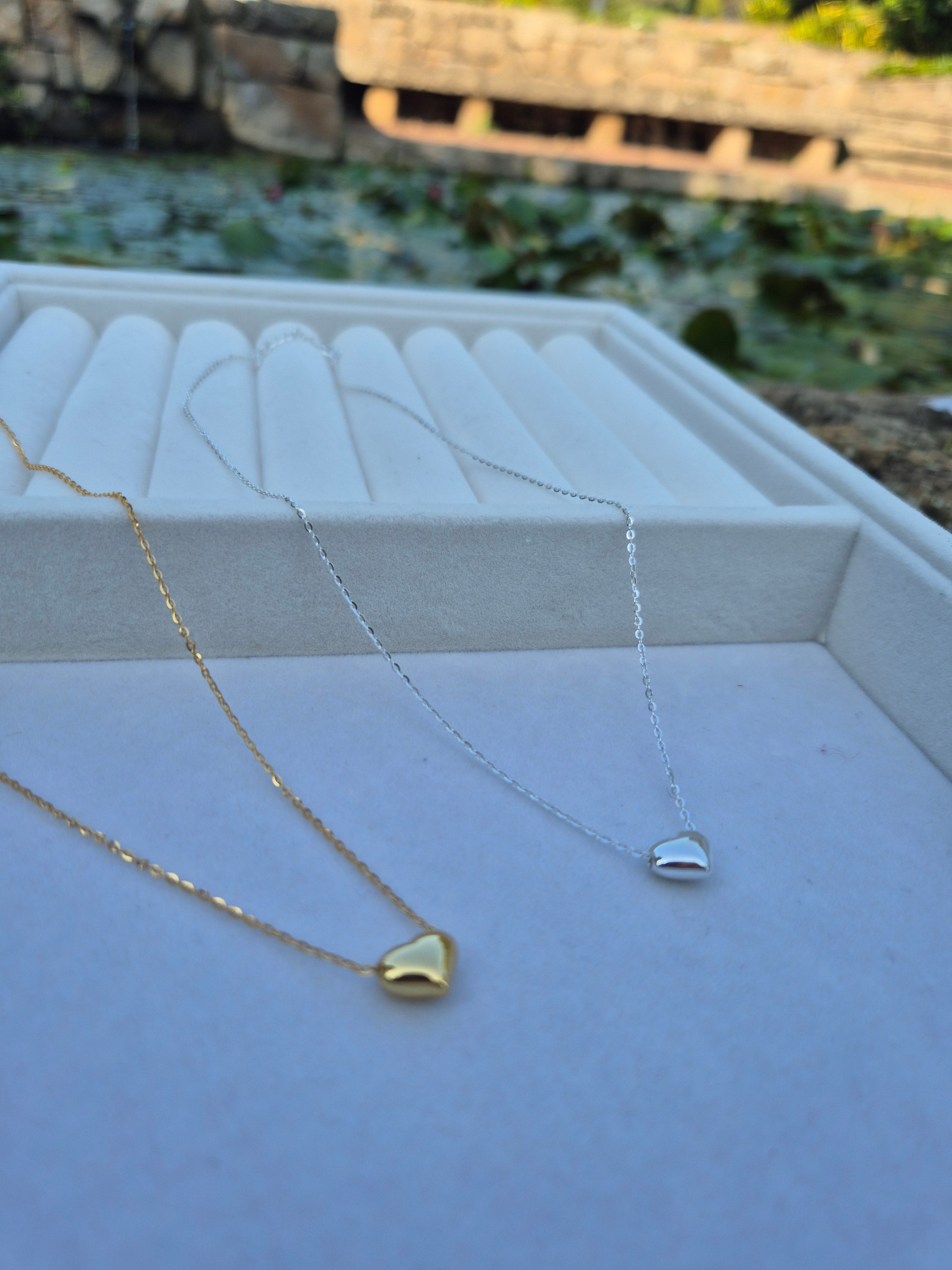Minimalist 925 Sterling Silver Heart Pendant Necklace