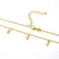 Elegant 18K Gold Plated 925 Sterling Silver Water Droplet Necklace