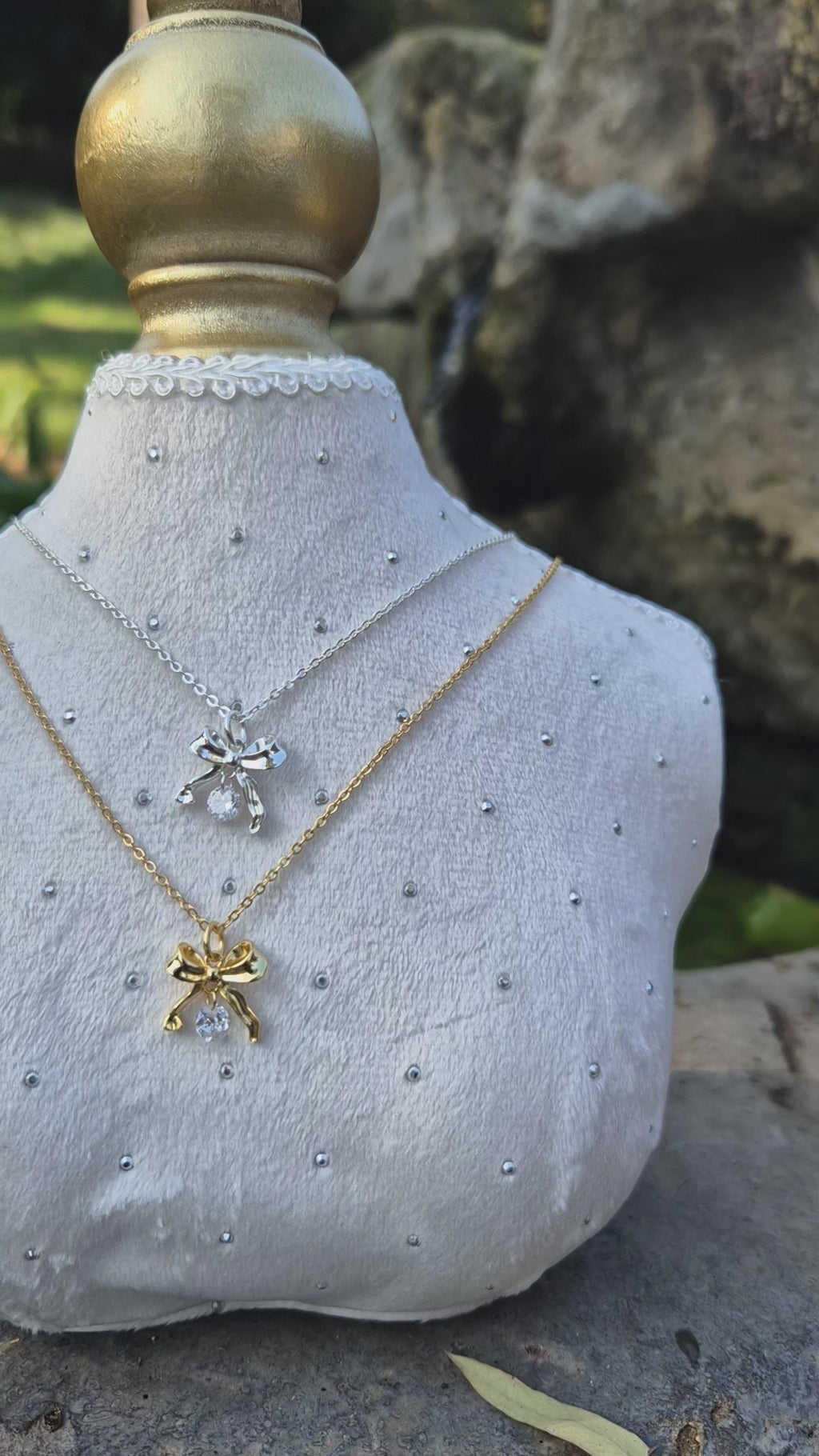 Elegant 925 Sterling Silver Bow Ribbon Necklace - Minimalist Zircon Pendant for Women