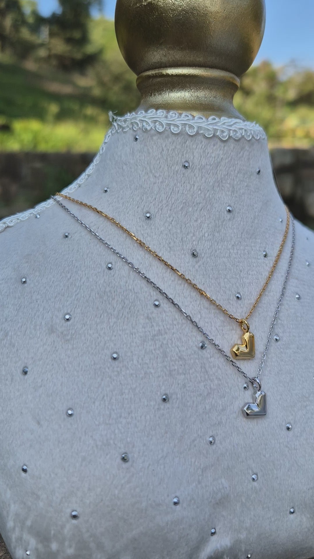 Elegant 925 Sterling Silver Heart Pendant Necklace – Minimalist Water Wave Chain